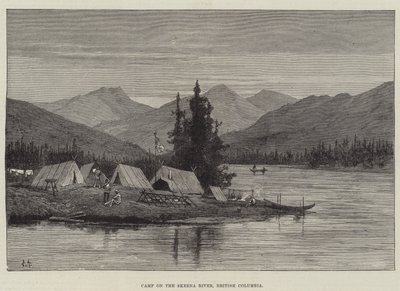 Campamento en el río Skeena, Columbia Británica de Charles Auguste Loye
